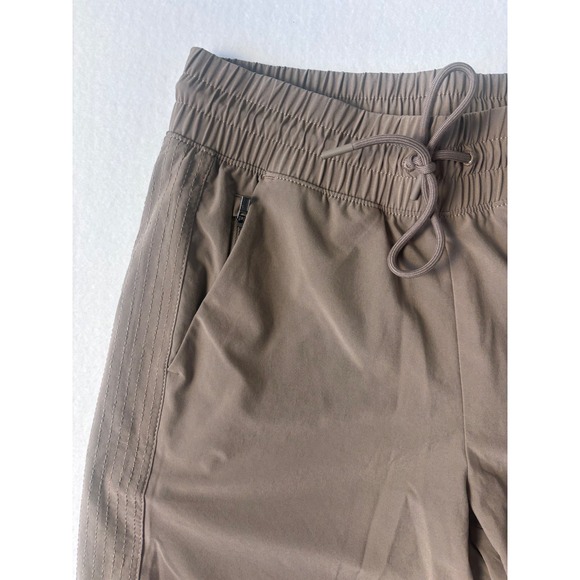 Athleta Avenue Wide Leg Drawstring Crop Pants Taupe Brown Travel Size 6 NWOT - Picture 6 of 12